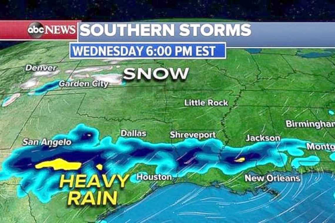  Heavy rain and snow forecast across the South as Arctic blast moves to Northeast 