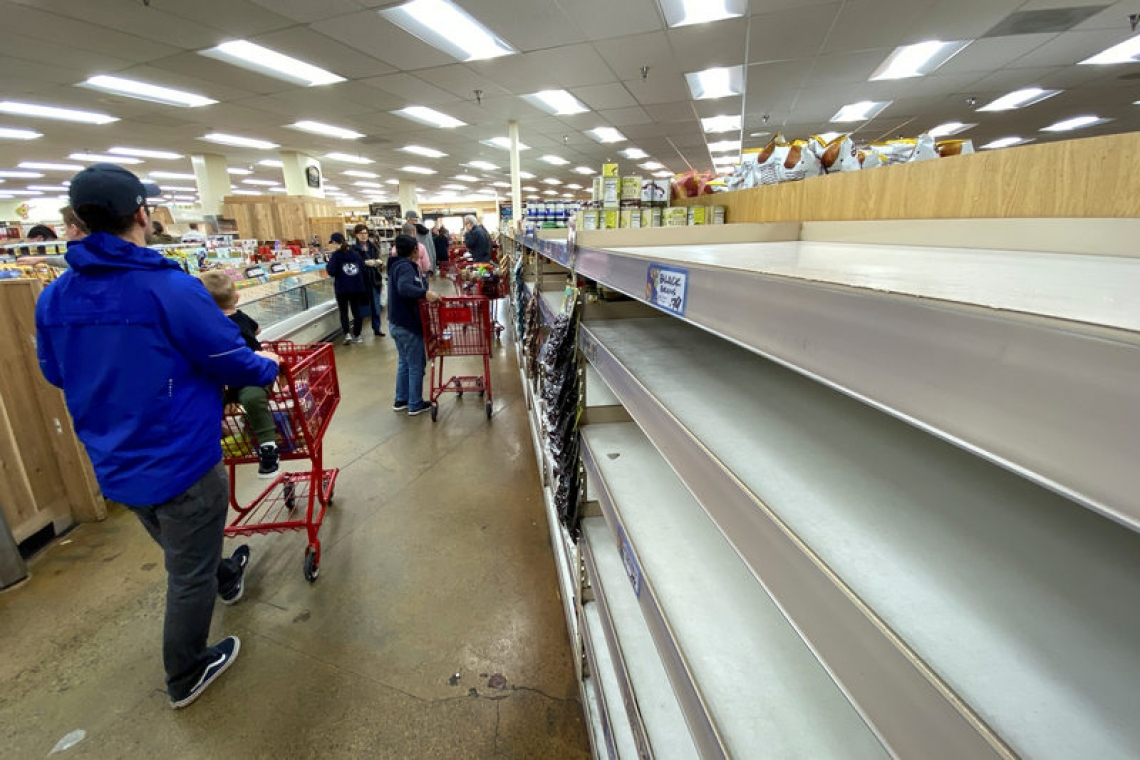 Americans rushing to stock up on essentials