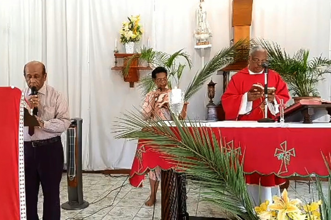    Roman Catholics celebrate  Palm Sunday Mass online   