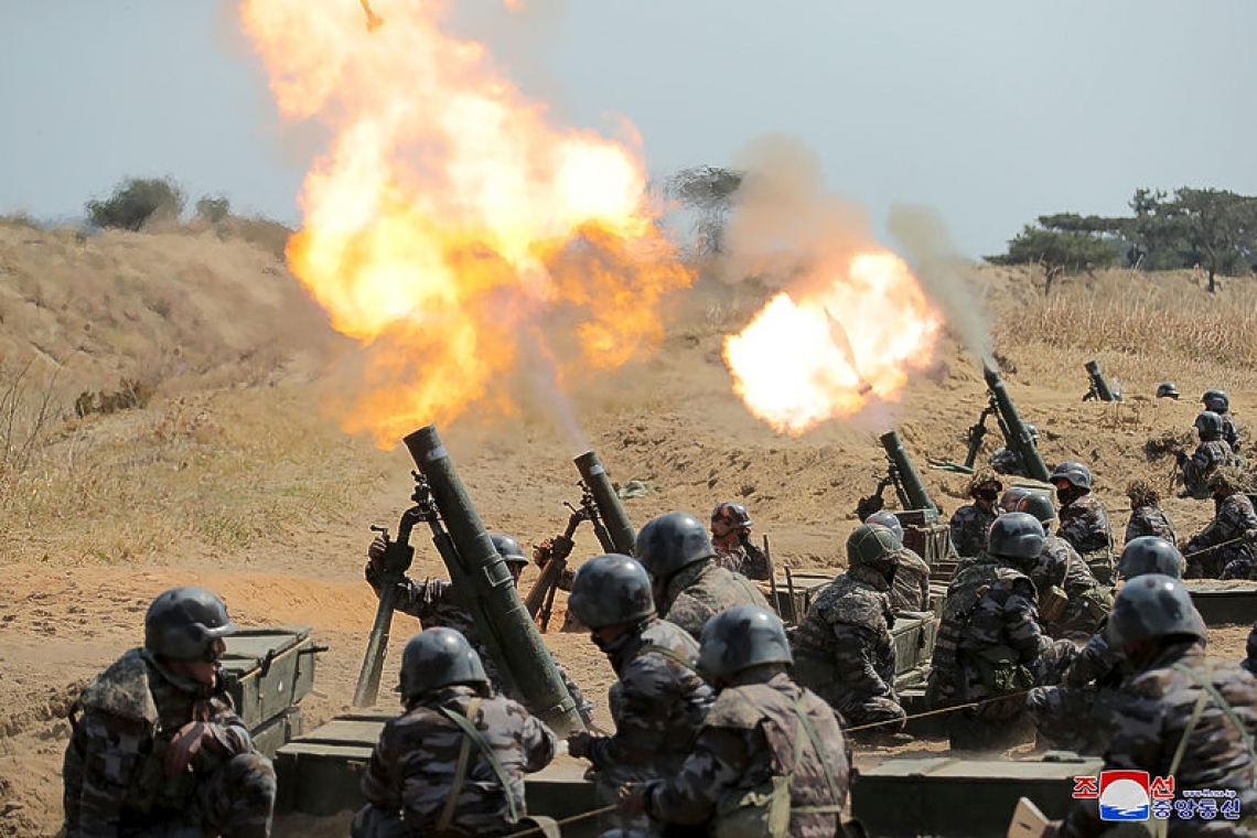    N.Korea's Kim Jong Un oversees military drill ahead of national assembly meeting