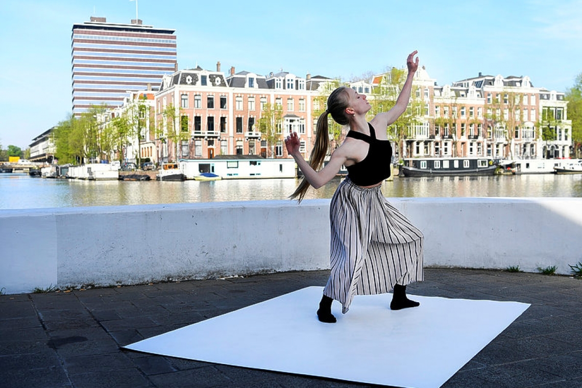 Dancing in the streets: Dutch Ballet stars perform in empty Amsterdam