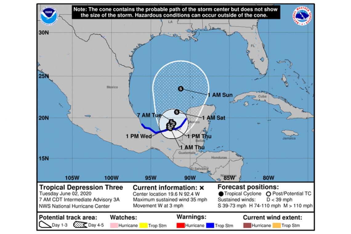 Tropical Depression Three Intermediate Advisory Number 3A