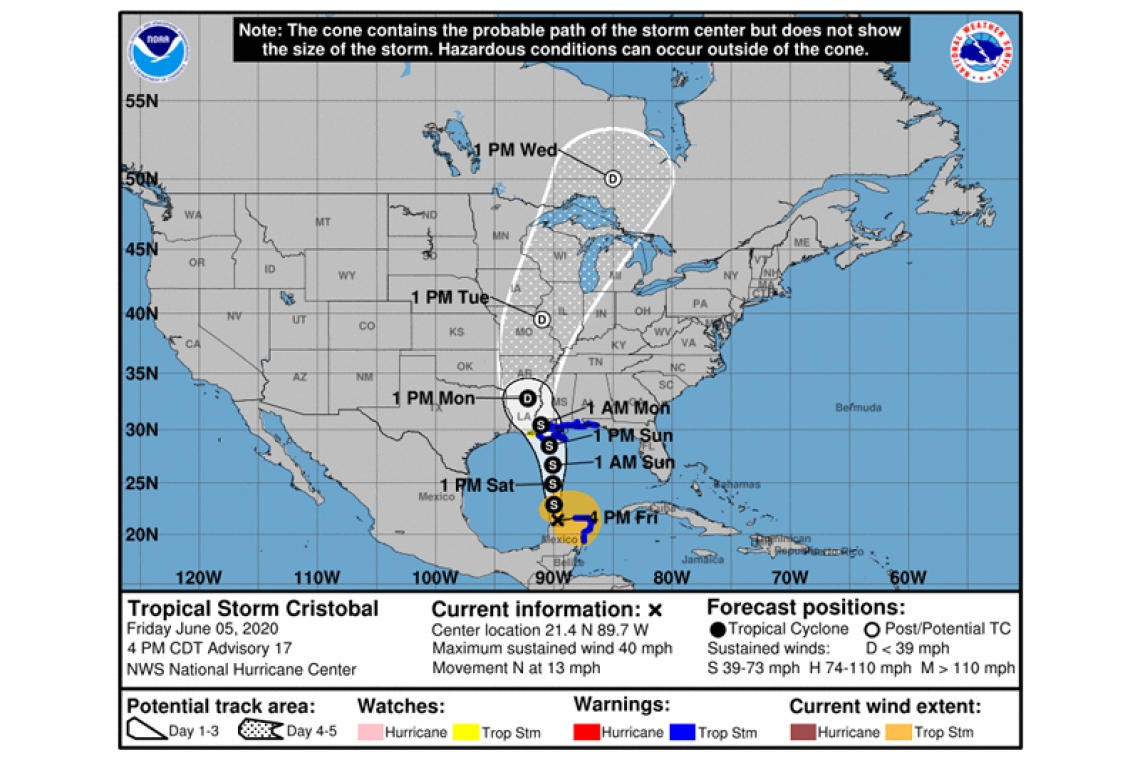 Tropical Storm Cristobal Advisory Number  17