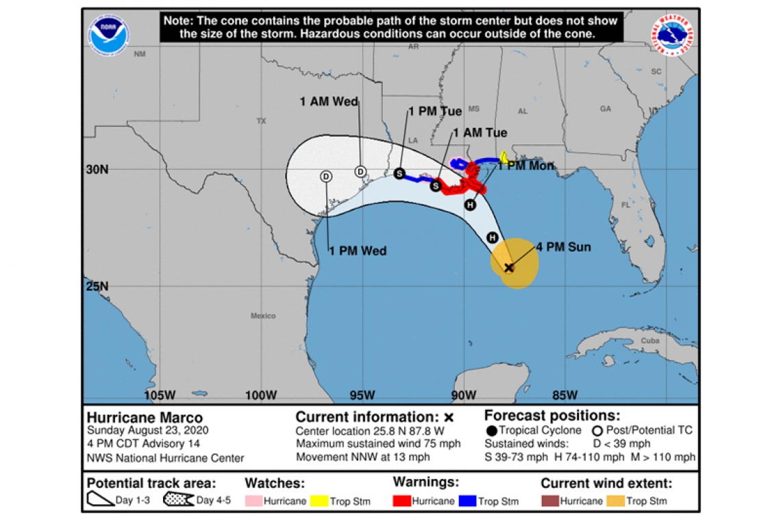 ...MARCO EXPECTED TO BRING LIFE-THREATENING STORM SURGE AND HURRICANE-FORCE WINDS ALONG PORTIONS OF THE U.S. GULF COAST MONDAY...