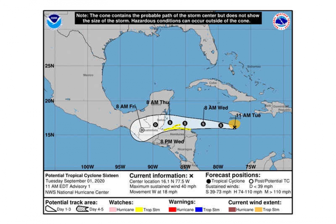 ...RECONNAISSANCE AIRCRAFT FINDS VIGOROUS TROPICAL DISTURBANCE SOUTH OF JAMAICA GETTING BETTER ORGANIZED...