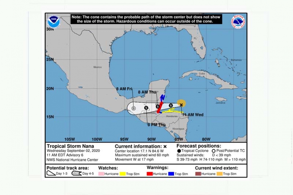 ...NANA CONTINUING WESTWARD AND EXPECTED TO BECOME A HURRICANE TONIGHT...