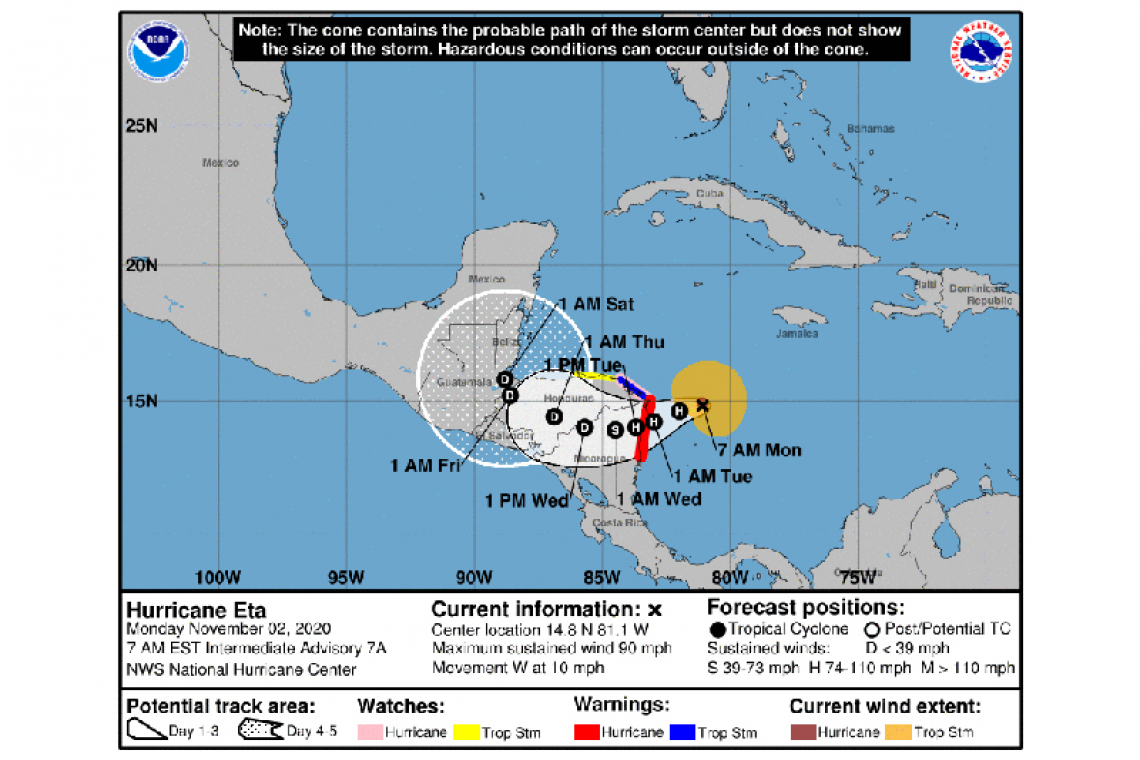 ...AIR FORCE RESERVE HURRICANE HUNTER AIRCRAFT FINDS ETA QUICKLY STRENGTHENING...