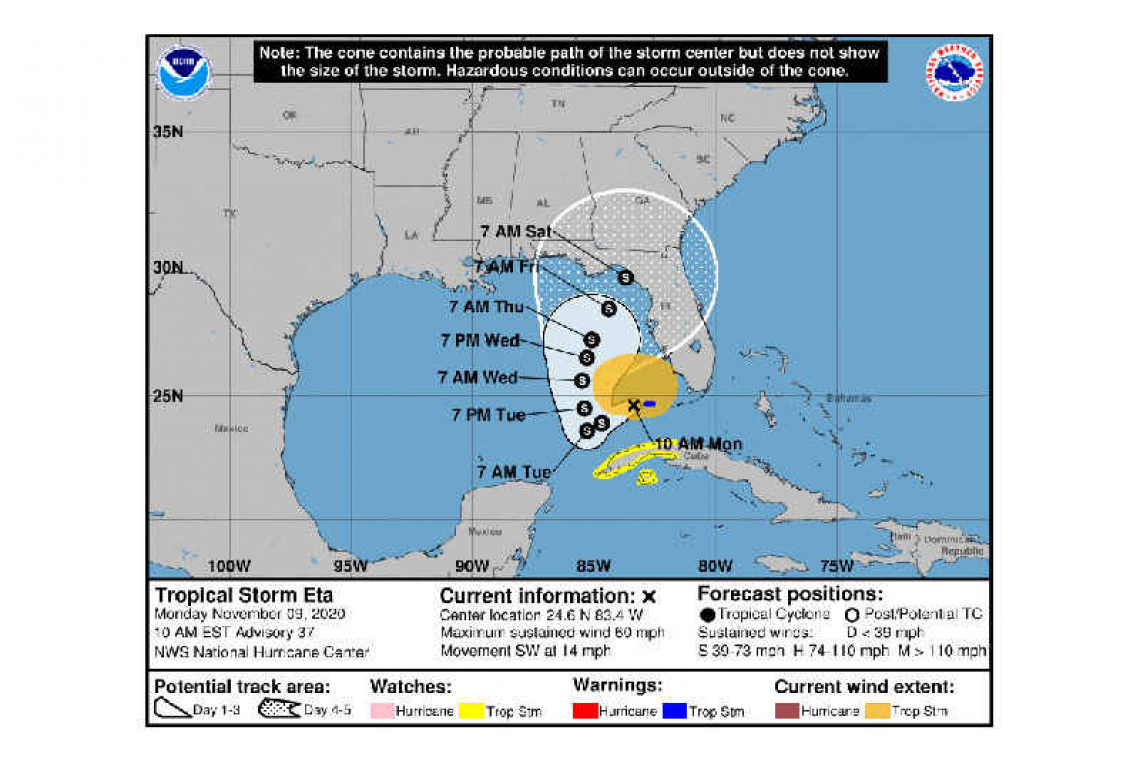 ...ETA MOVING SOUTHWESTWARD OVER THE SOUTHEASTERN GULF OF MEXICO...