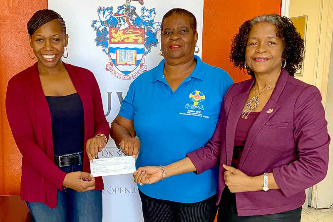 UWI Open Campus donates  funds to Social Development