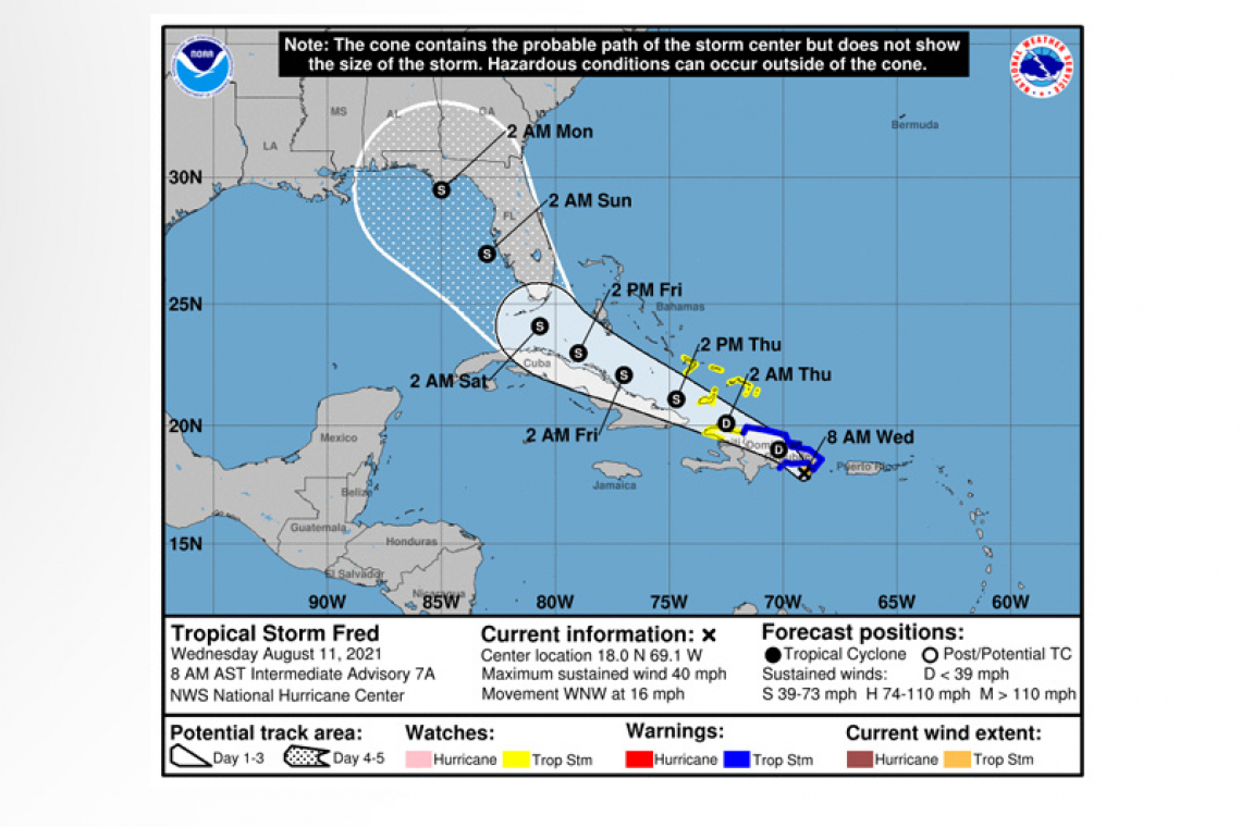 ...CENTER OF FRED JUST SOUTH OF THE EASTERN DOMINICAN REPUBLIC...