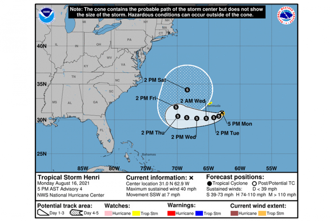 ...TROPICAL DEPRESSION STRENGTHENS INTO TROPICAL STORM HENRI...