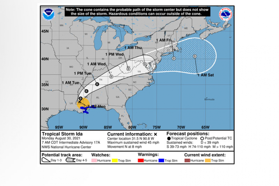 ...IDA MOVING NORTHWARD OVER SOUTHWESTERN MISSISSIPPI...