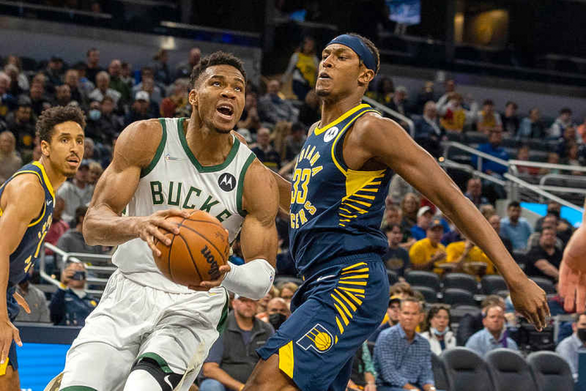 Antetokounmpo scores 30 as Bucks top Pacers 119-109