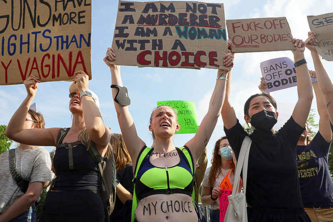 Abortion-rights protesters rally in US, spurred by draft Supreme Court opinion