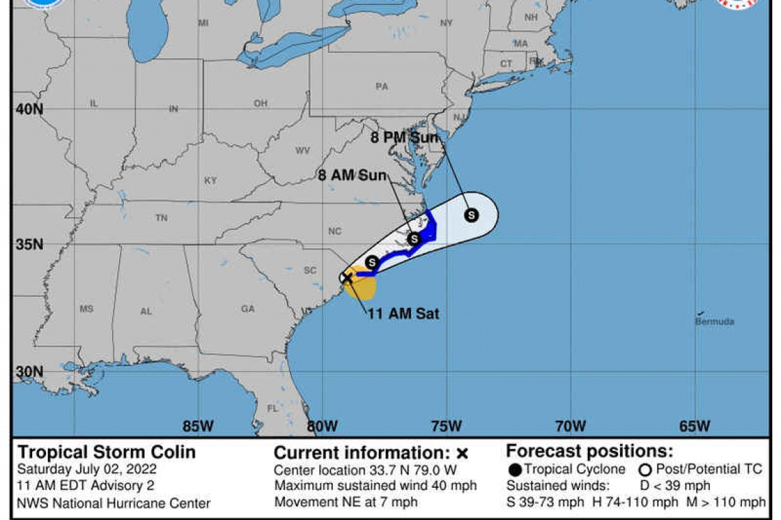 ...HEAVY RAINS, STRONG WINDS, AND ROUGH SURF CONTINUE ALONG AND OFF THE CAROLINA COAST...