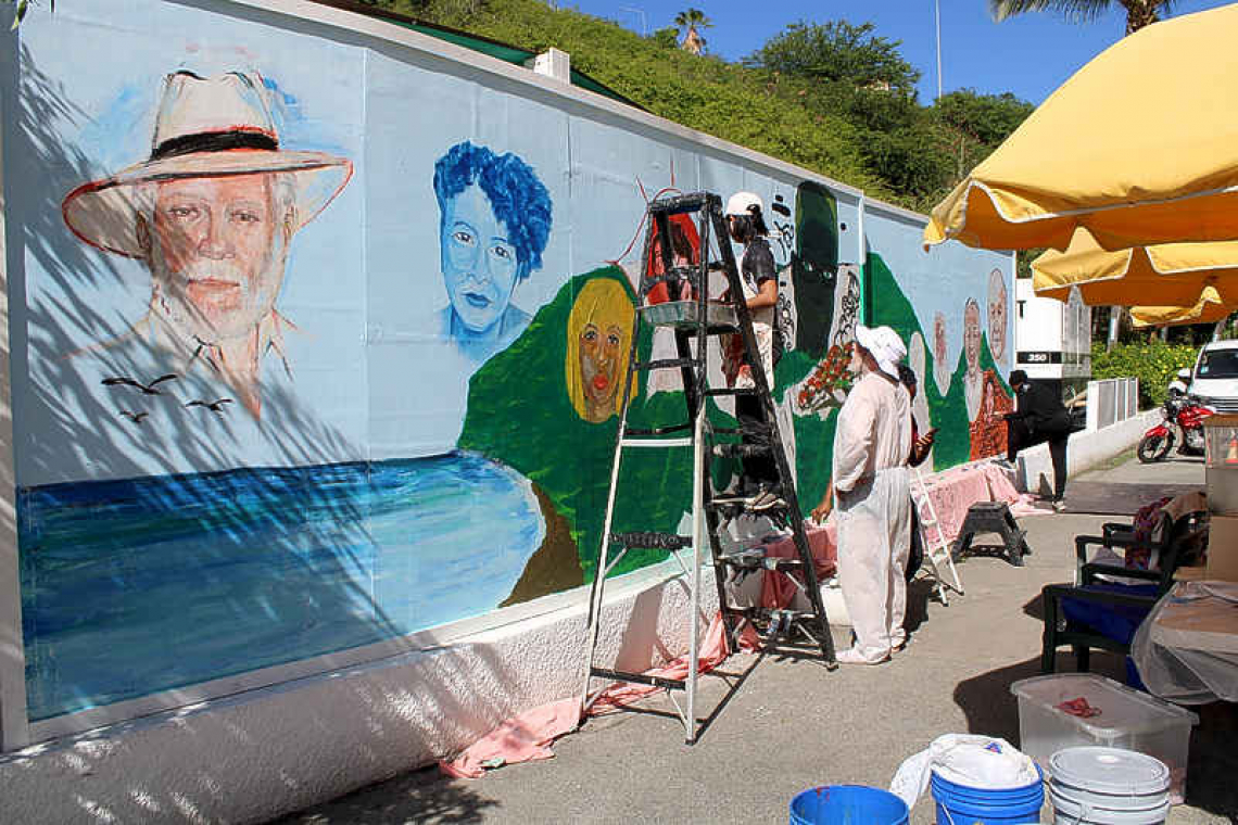 Students of art unveil new mural at Belair Beach Hotel