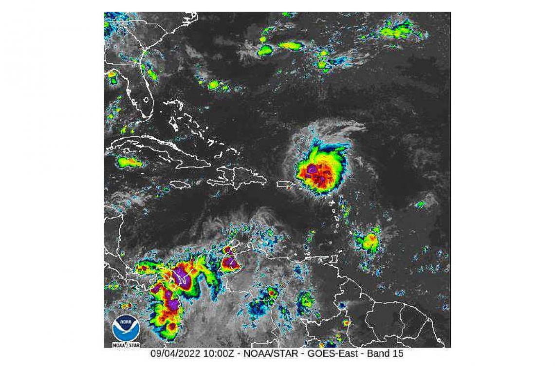 …TROPICAL STORM EARL IS MOVING FURTHER AWAY FROM ST. MAARTEN…