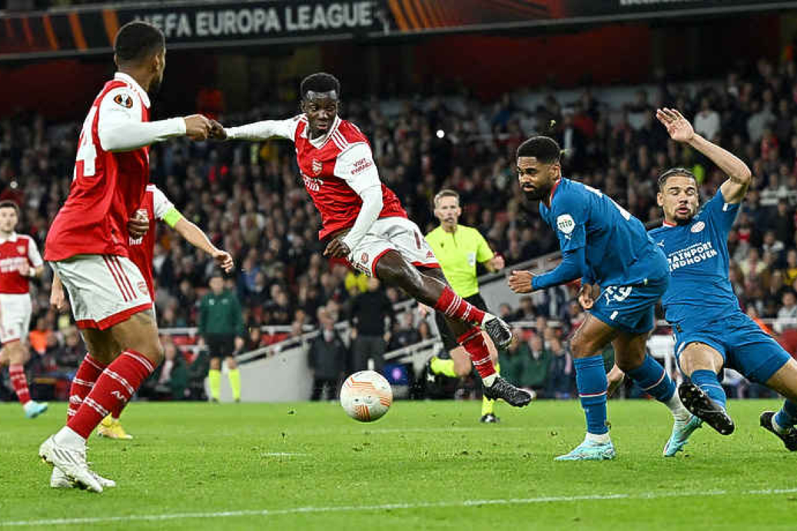 Xhaka strike sinks PSV as Arsenal reach Europa League knockout stage