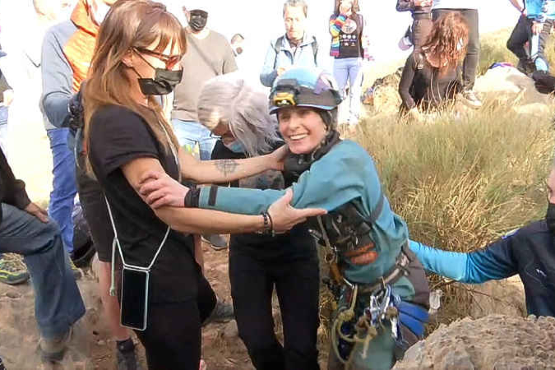 Spanish athlete emerges into daylight after 500 days in cave