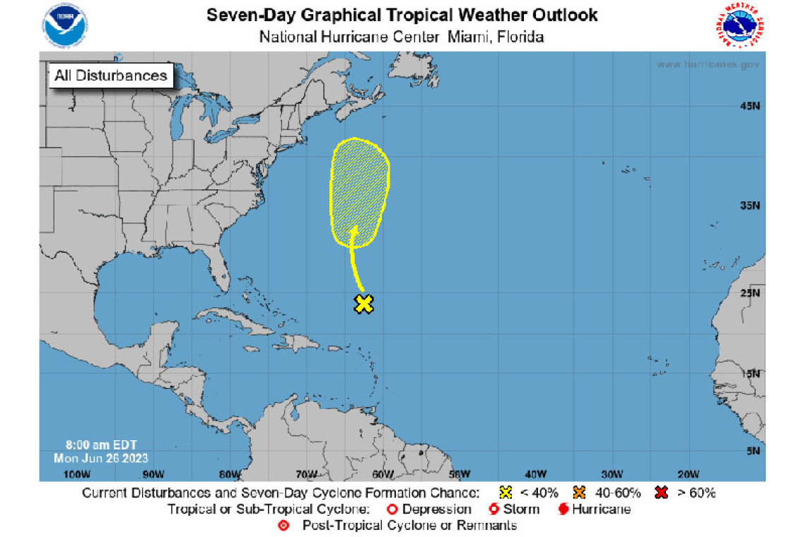 Tropical Weather Outlook For the North Atlantic...Caribbean Sea and the Gulf of Mexico 800 AM EDT Mon Jun 26 2023: