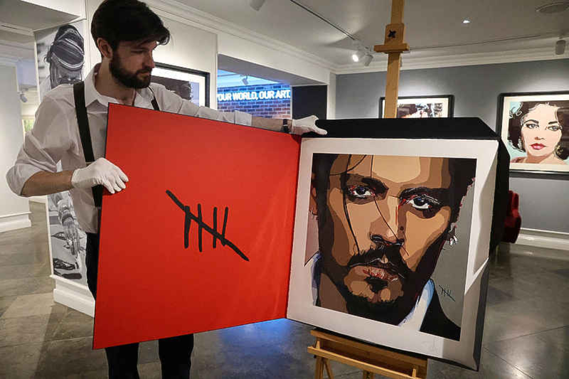 Depp’s self-portrait painted during dark time goes on sale