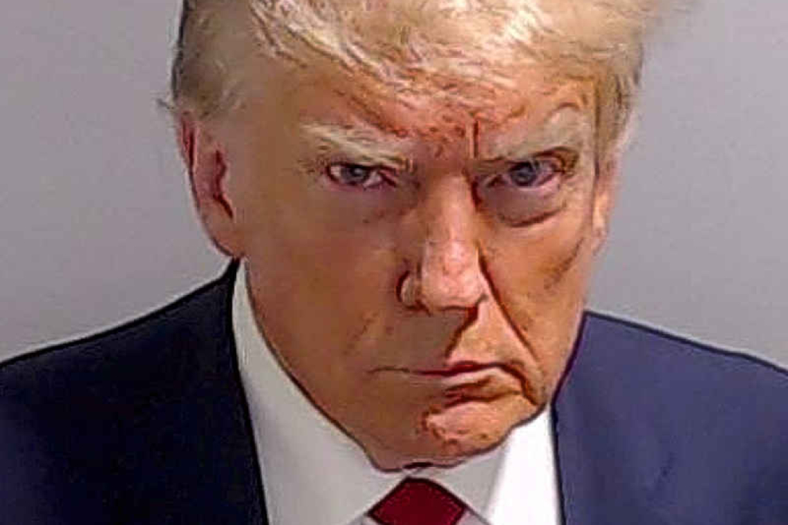 Trump's mug shot released after booking at Georgia jail 