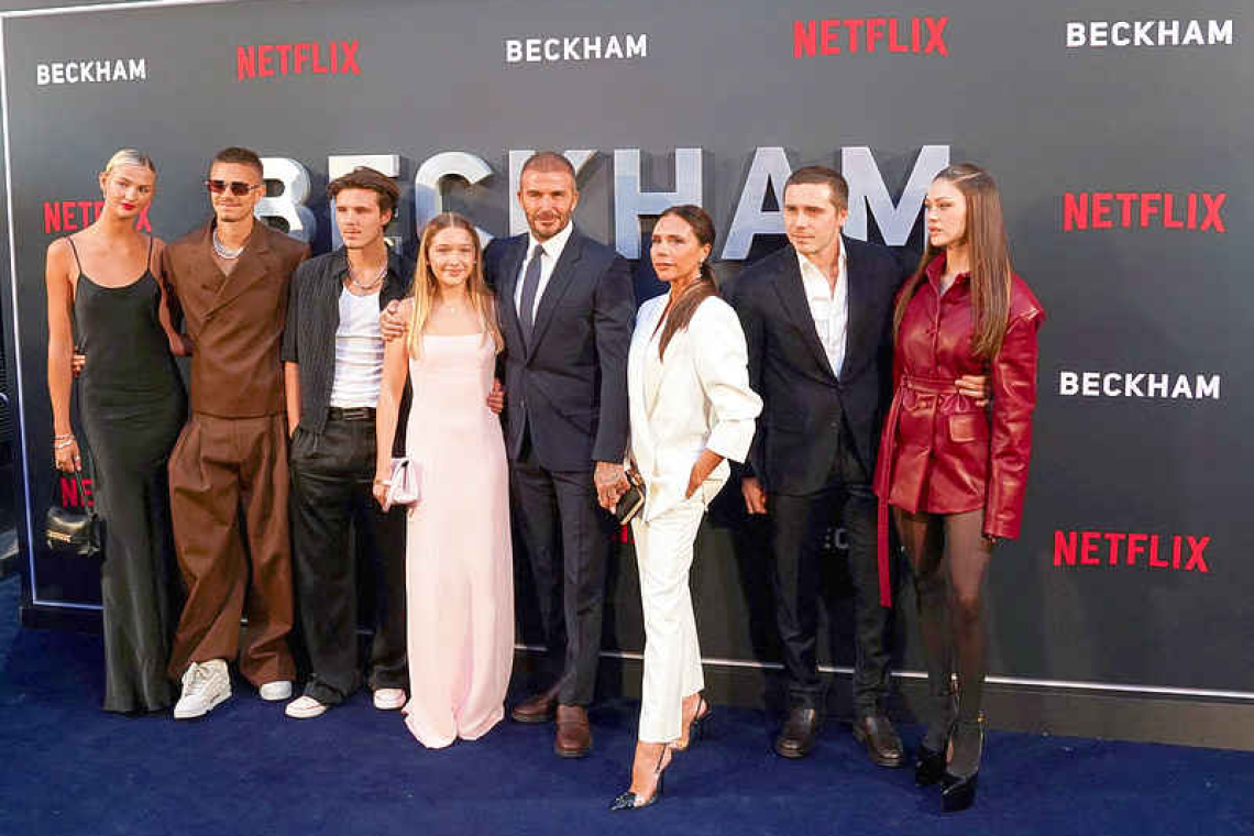 Beckham takes family to premiere of new Netflix documentary about his life 