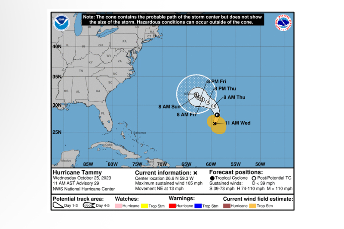 ...TAMMY STRENGTHENS FURTHER WHILE MOVING NORTHEASTWARD...