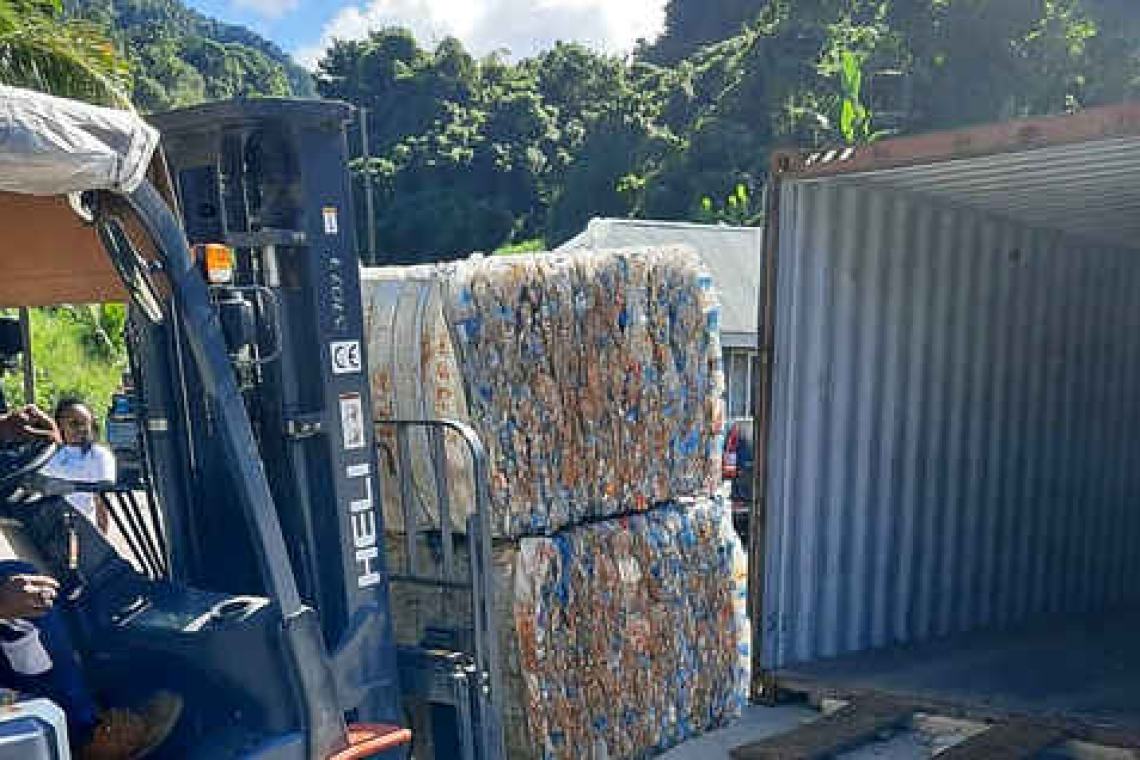 First shipment of recyclable plastics  expedited under Recycle OECS Project