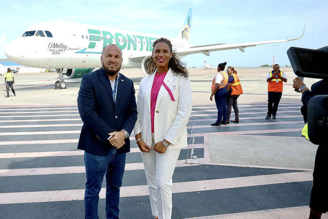 Grisha welcomes Frontier Airlines  from San Juan, Puerto Rico, to SXM