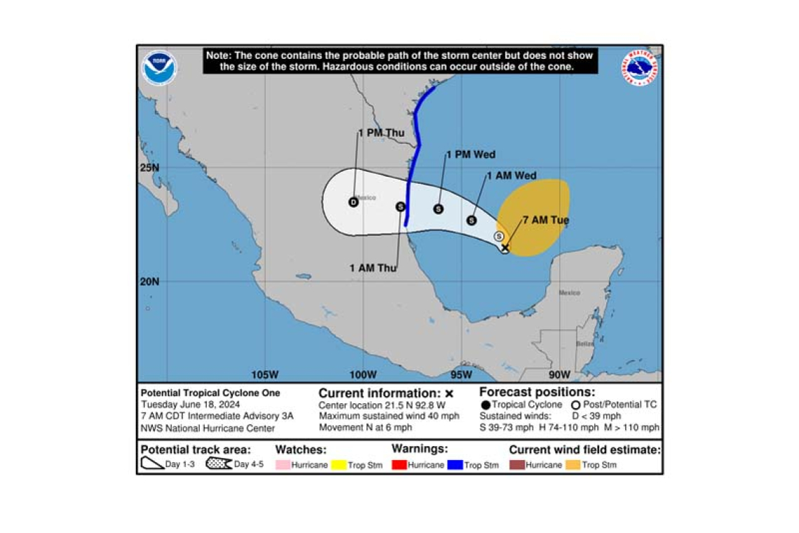 ...TROPICAL STORM WARNING ISSUED FOR THE NORTHEASTERN COAST OF MEXICO...