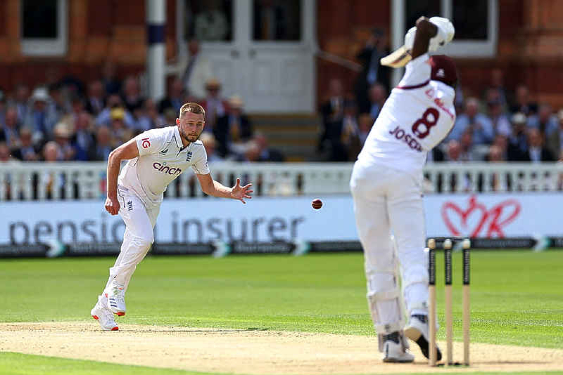 England in command after debutant Atkinson tears through Windies batters 