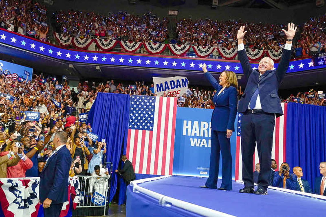 Harris, Walz campaign together for first time as White House ticket