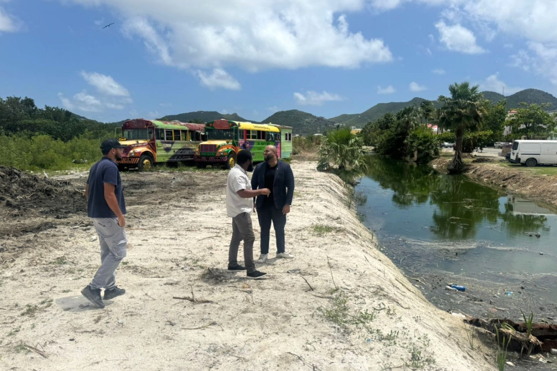 Minister Gumbs oversees major trench  cleaning and infrastructure upgrades