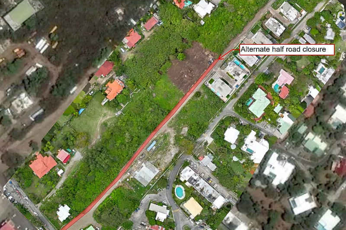 Closure of Ackee Tree Drive for  Concrete Hard Surfacing Project