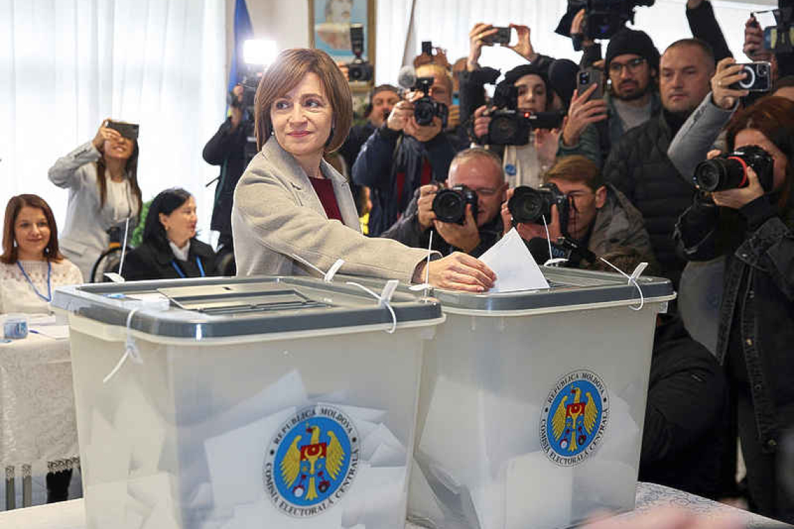 Moldova's Sandu decries 'unprecedented' meddling as EU referendum goes to wire 