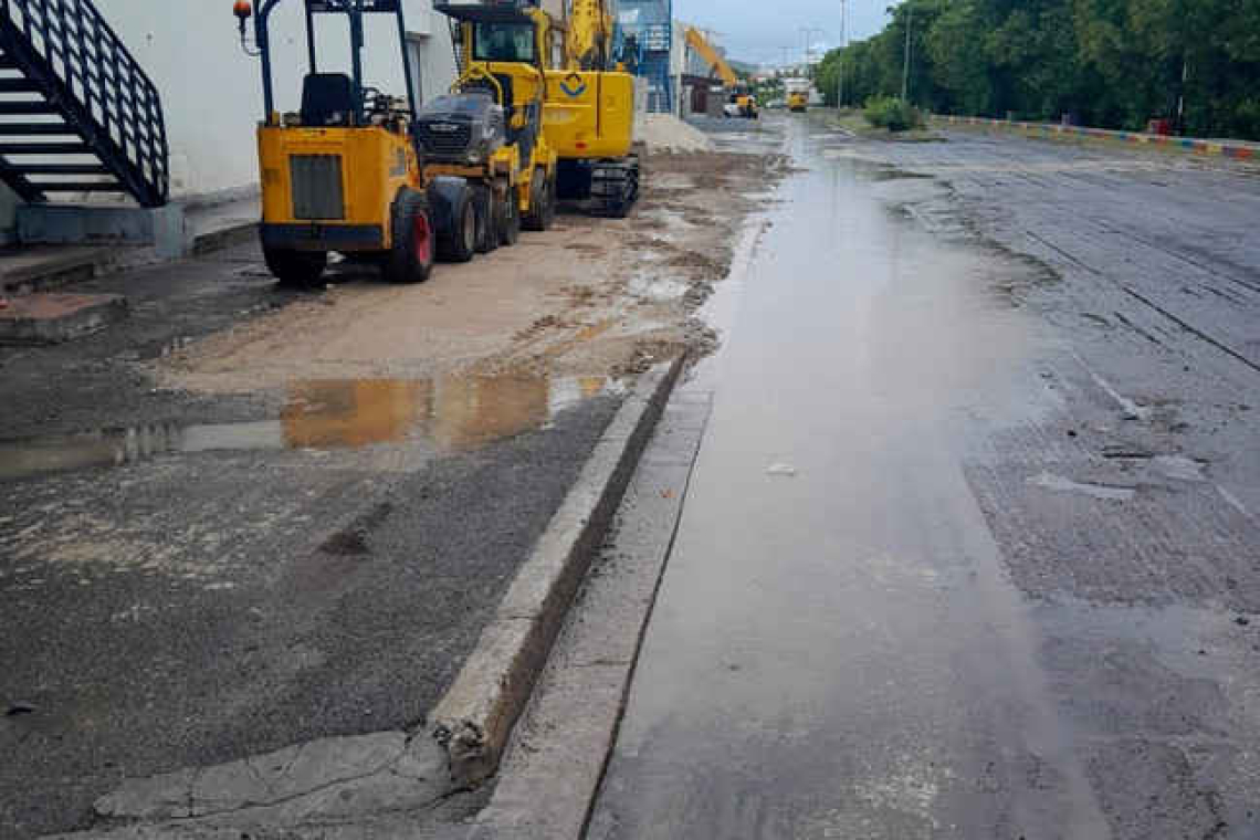 Longwall Road remains closed,  resurfacing delayed by weather