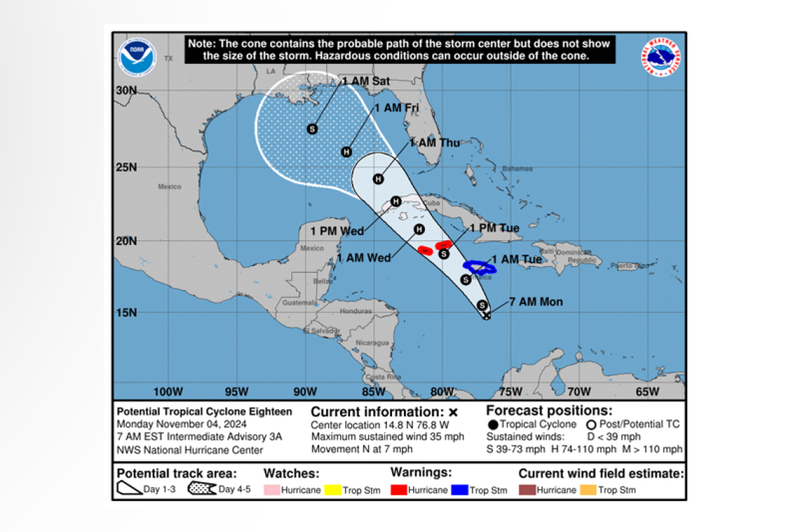 ...SYSTEM EXPECTED TO BECOME A TROPICAL DEPRESSION SOON...