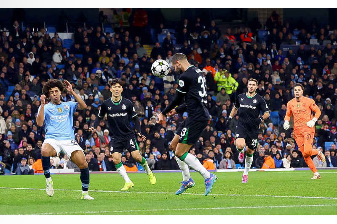 Man City give up three-goal lead in 3-3 draw with Feyenoord