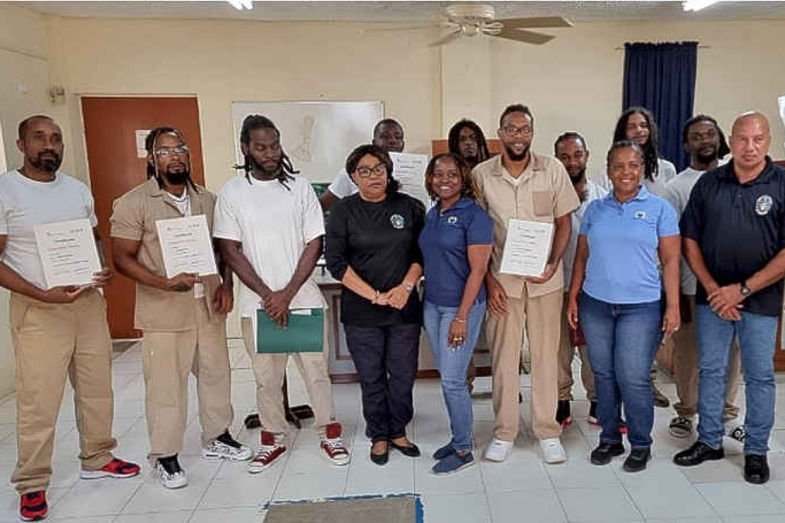 J&IS completes milestone social skills  training prog. at Point Blanche Prison