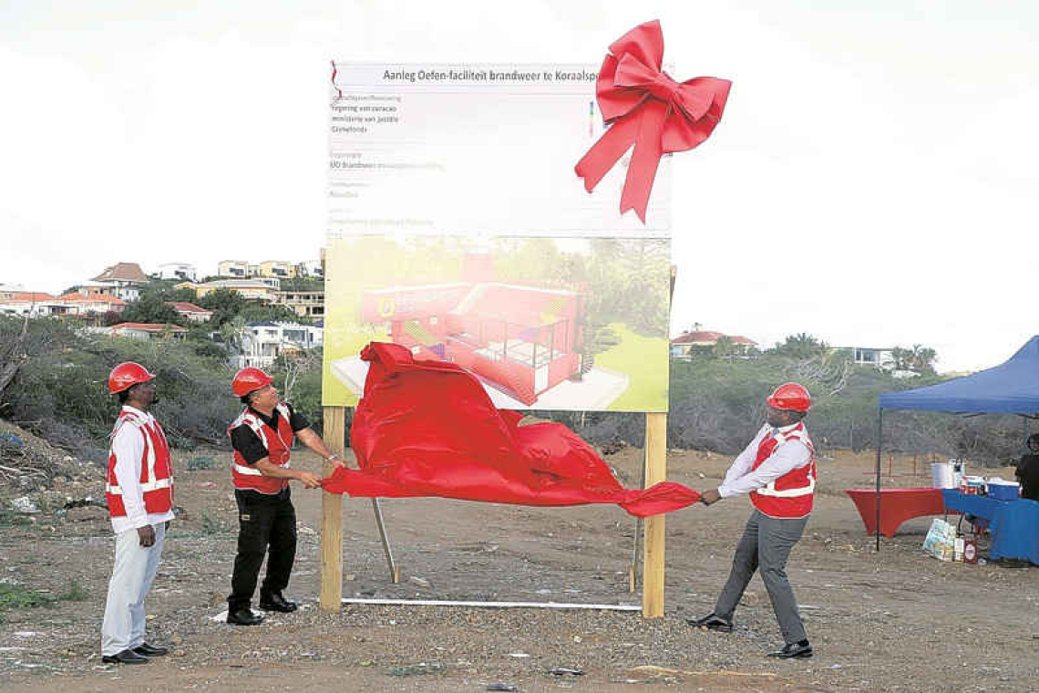 Groundbreaking for training  facilities of Fire Department