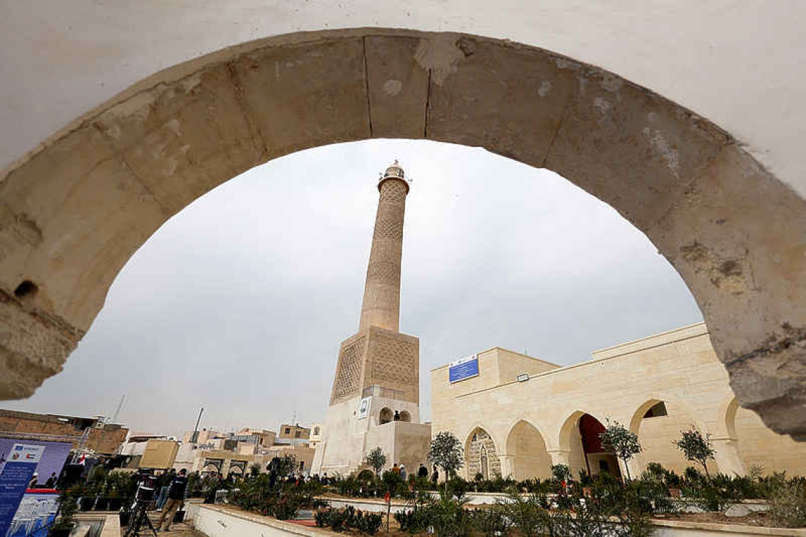 Mosul’s renowned minaret restored from ravages of Islamic State