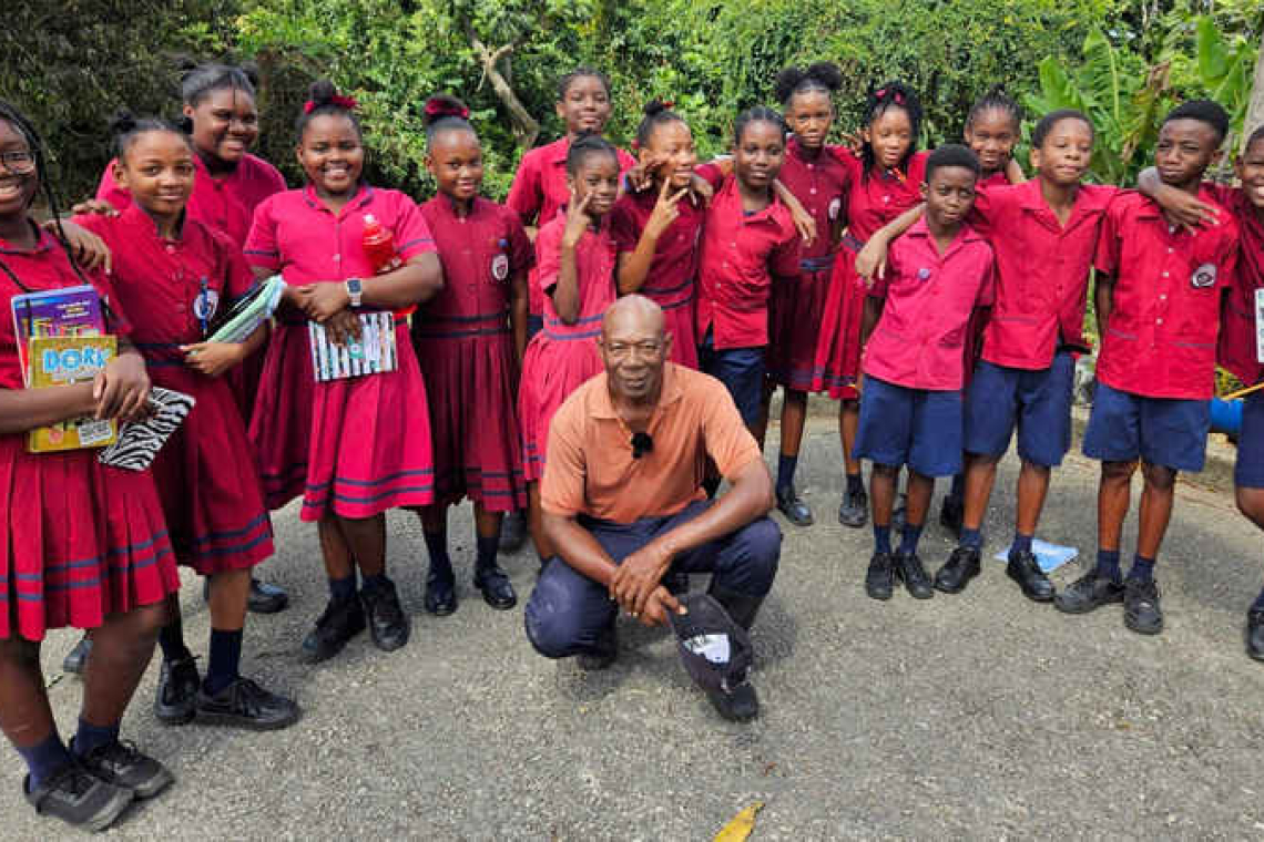 Pupils literally dig into  farming at Orange Hill