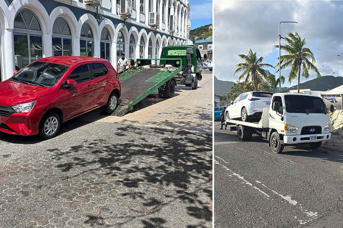 Police order towing of  illegally parked vehicles 