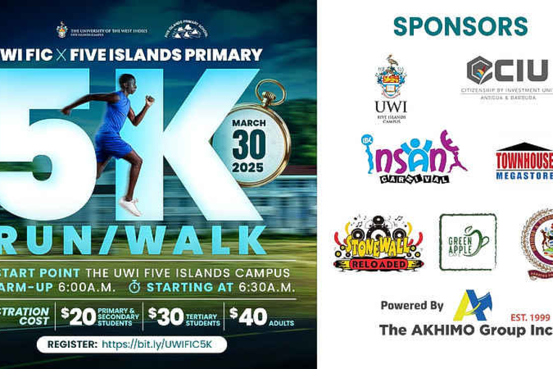 The UWI Five Islands launches inaugural  5K Run/Walk to boost health, education   