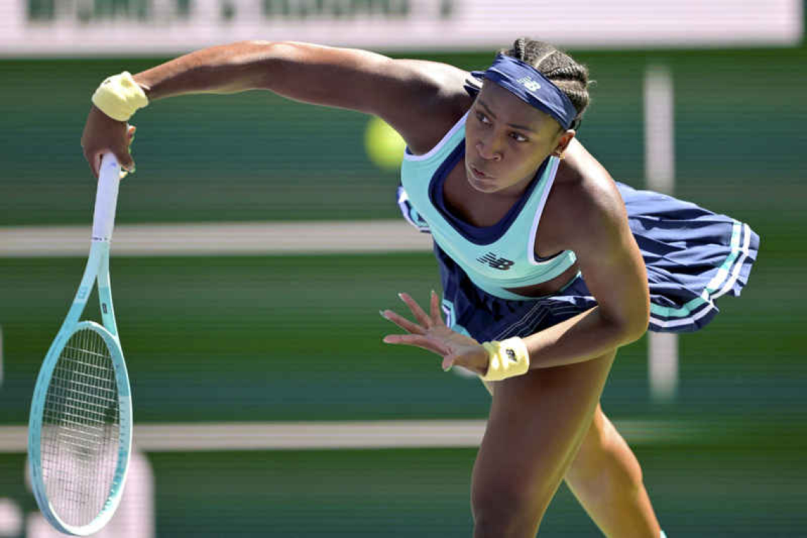 Resilient Gauff shakes off nerves against Sakkari to advance at Indian Wells