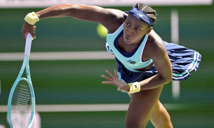 Resilient Gauff shakes off nerves against Sakkari to advance at Indian Wells